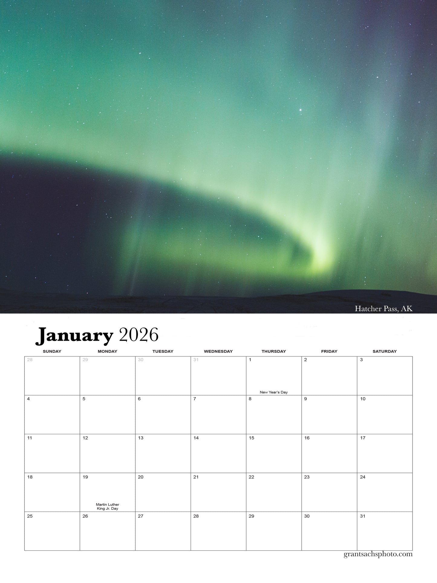 2026 Calendar - Pre Order - Grant Sachs Photography