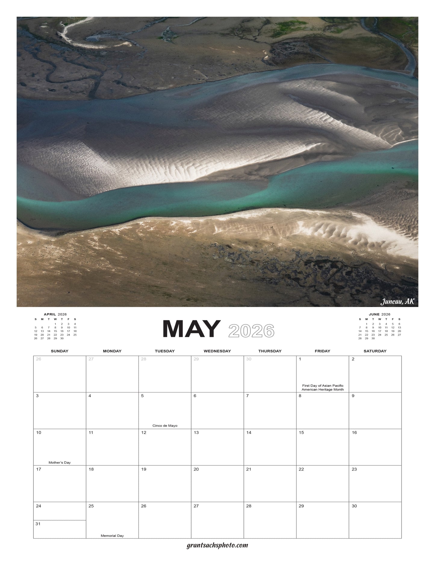 2026 Premium ALASKA Calendar  - Grant Sachs Photography