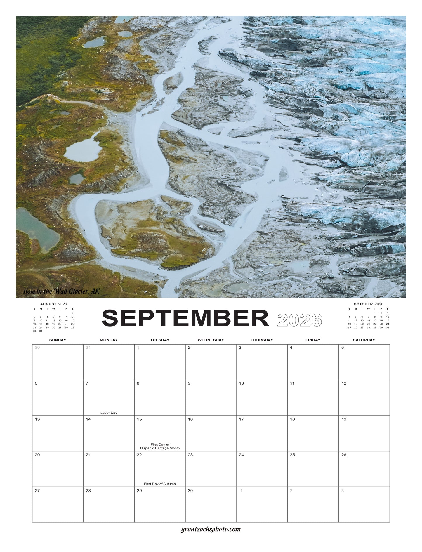 2026 Premium ALASKA Calendar  - Grant Sachs Photography