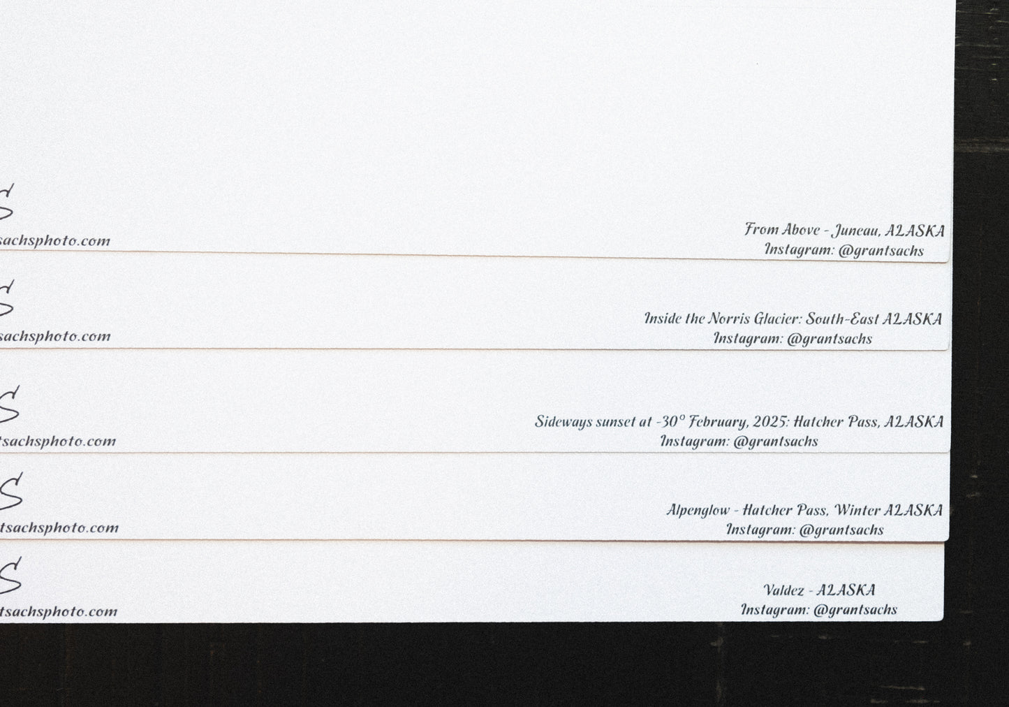 ALASKA - Postcard 5 pack - Fine Art (5x7) - ©Grant Sachs Photography